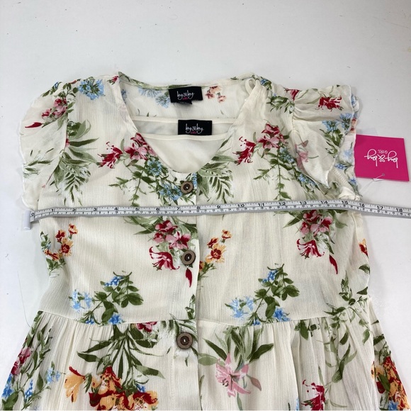 by&by girl Little & Big Girls Flutter Sleeve A-Line Dress 2 piece set L - Picture 15 of 17
